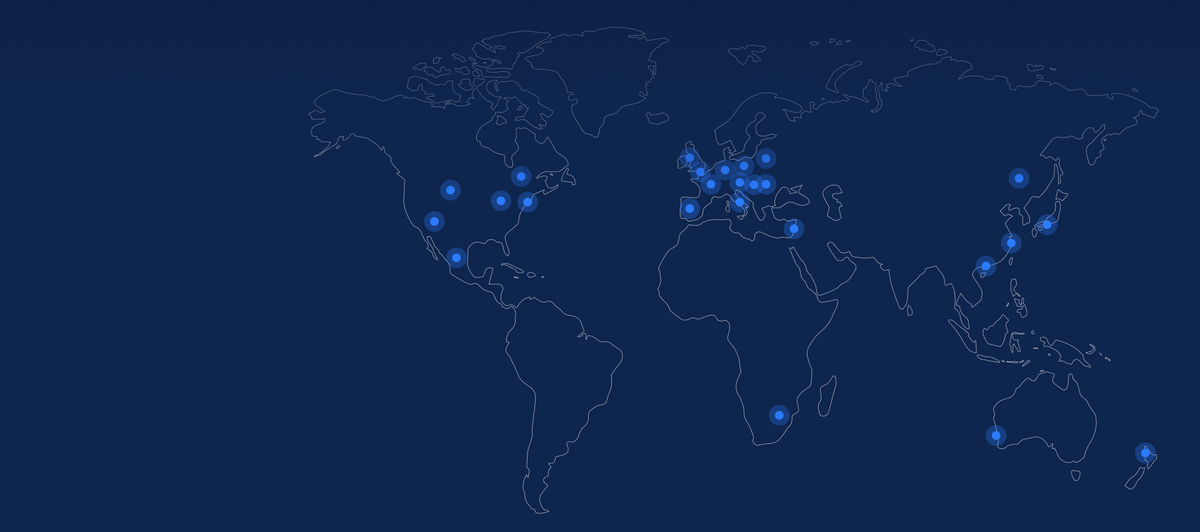 Map of mint locations around the world